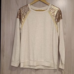 66. NWT Living doll oatmeal pullover blouse